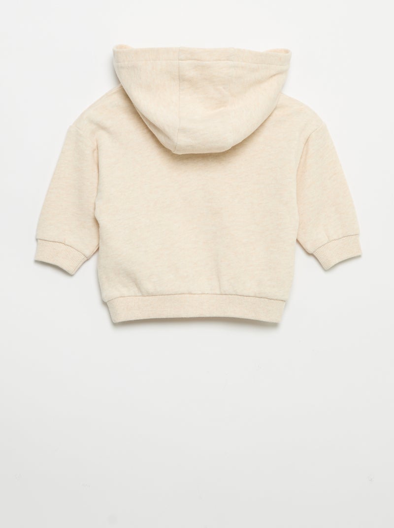 Conjunto sweatshirt + calças de jogging + t-shirt - 3 peças Bege - Kiabi