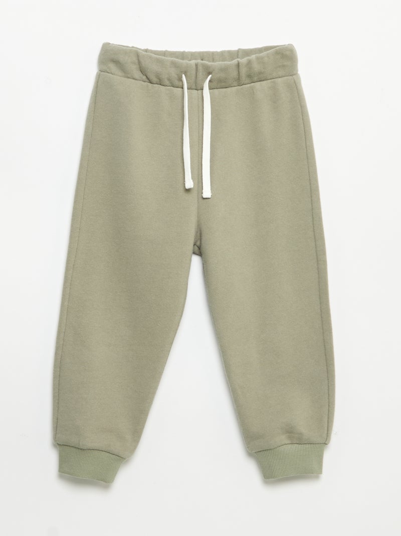 Conjunto sweatshirt + calças de jogging + t-shirt - 3 peças Caqui - Kiabi