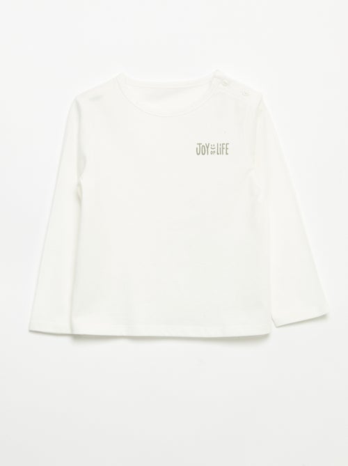 Conjunto sweatshirt + calças de jogging + t-shirt - 3 peças - Kiabi