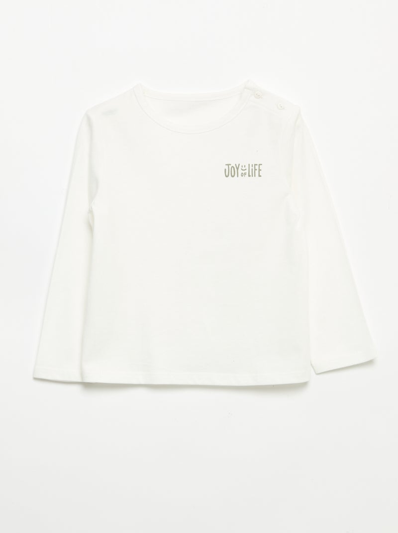 Conjunto sweatshirt + calças de jogging + t-shirt - 3 peças Caqui - Kiabi