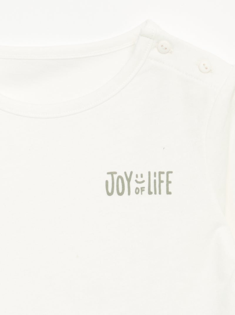 Conjunto sweatshirt + calças de jogging + t-shirt - 3 peças Caqui - Kiabi