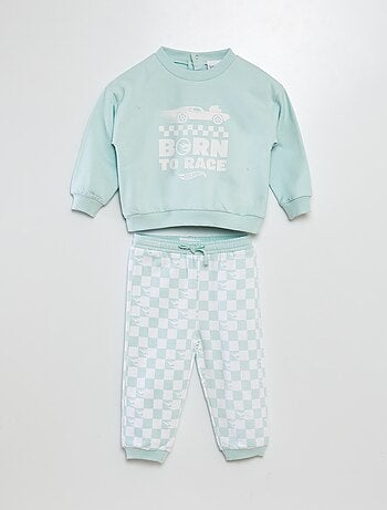 Conjunto sweatshirt + calças 'Hot Wheels' - 2 peças
