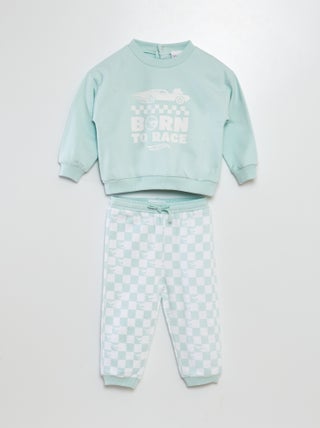 Conjunto sweatshirt + calças 'Hot Wheels' - 2 peças