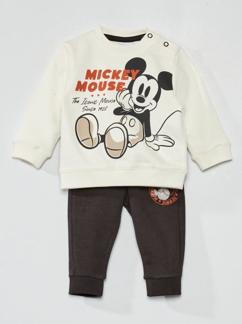 Conjunto sweatshirt + calças 'Mickey Mouse' - Kiabi