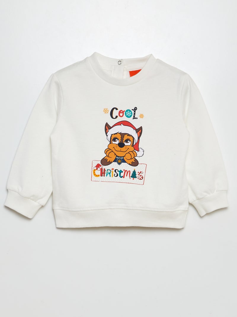Conjunto sweatshirt + calças 'Patrulha Pata'  - 2 peças BRANCO - Kiabi