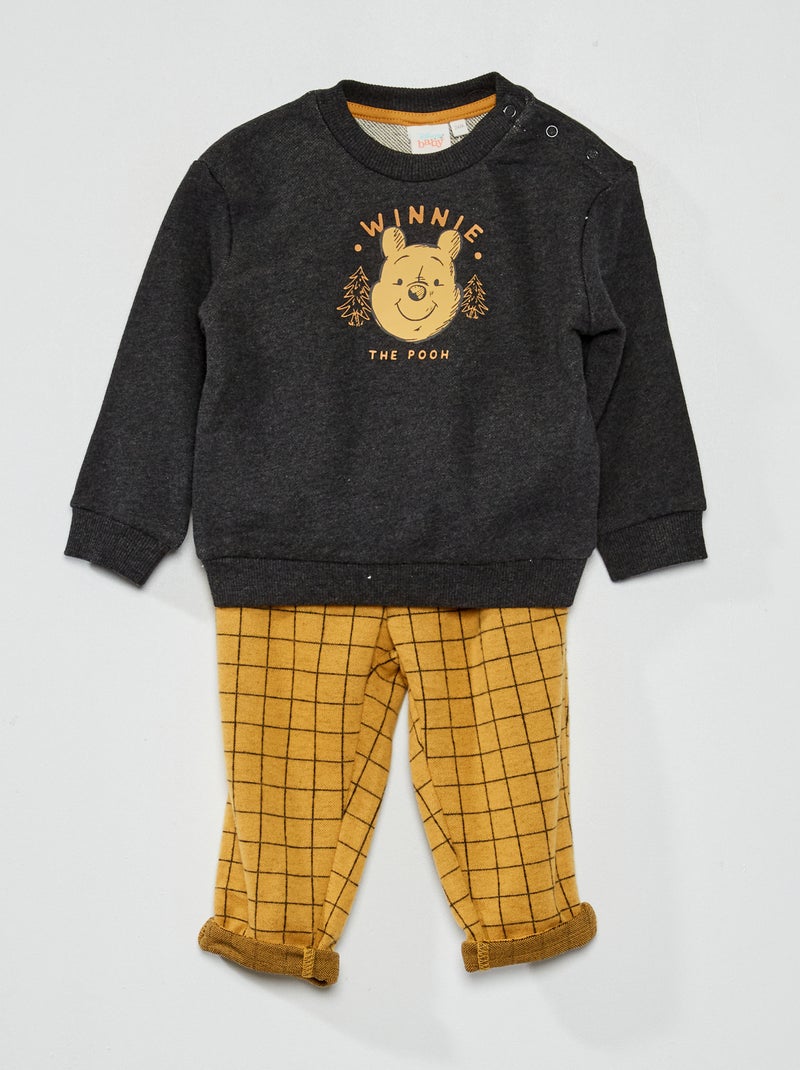 Conjunto sweatshirt + calças 'Winnie' - 2 peças CINZA - Kiabi
