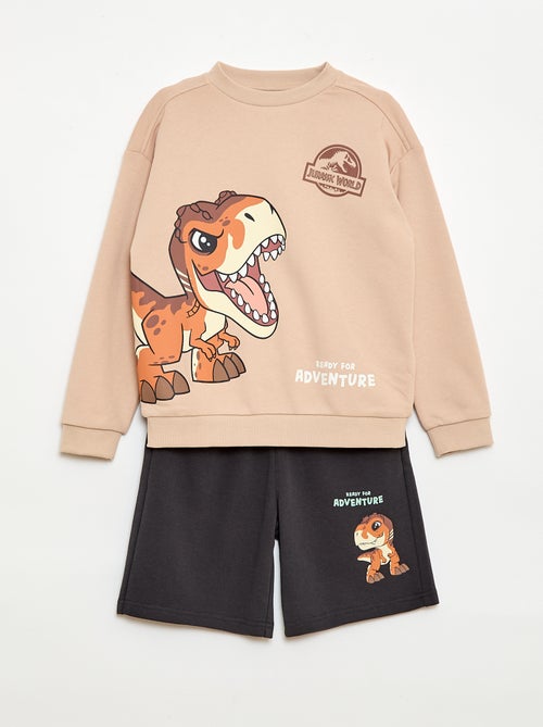 Conjunto sweatshirt + calções 'Jurassic World' - 2 peças - Kiabi