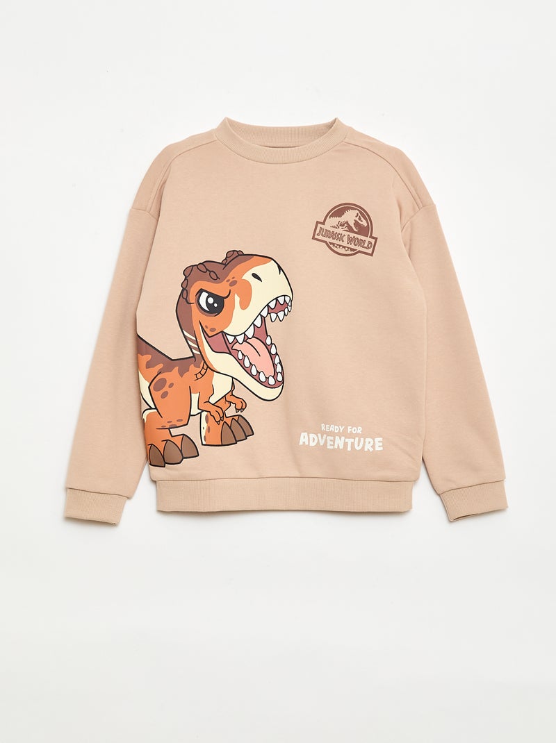 Conjunto sweatshirt + calções 'Jurassic World' - 2 peças Bege - Kiabi