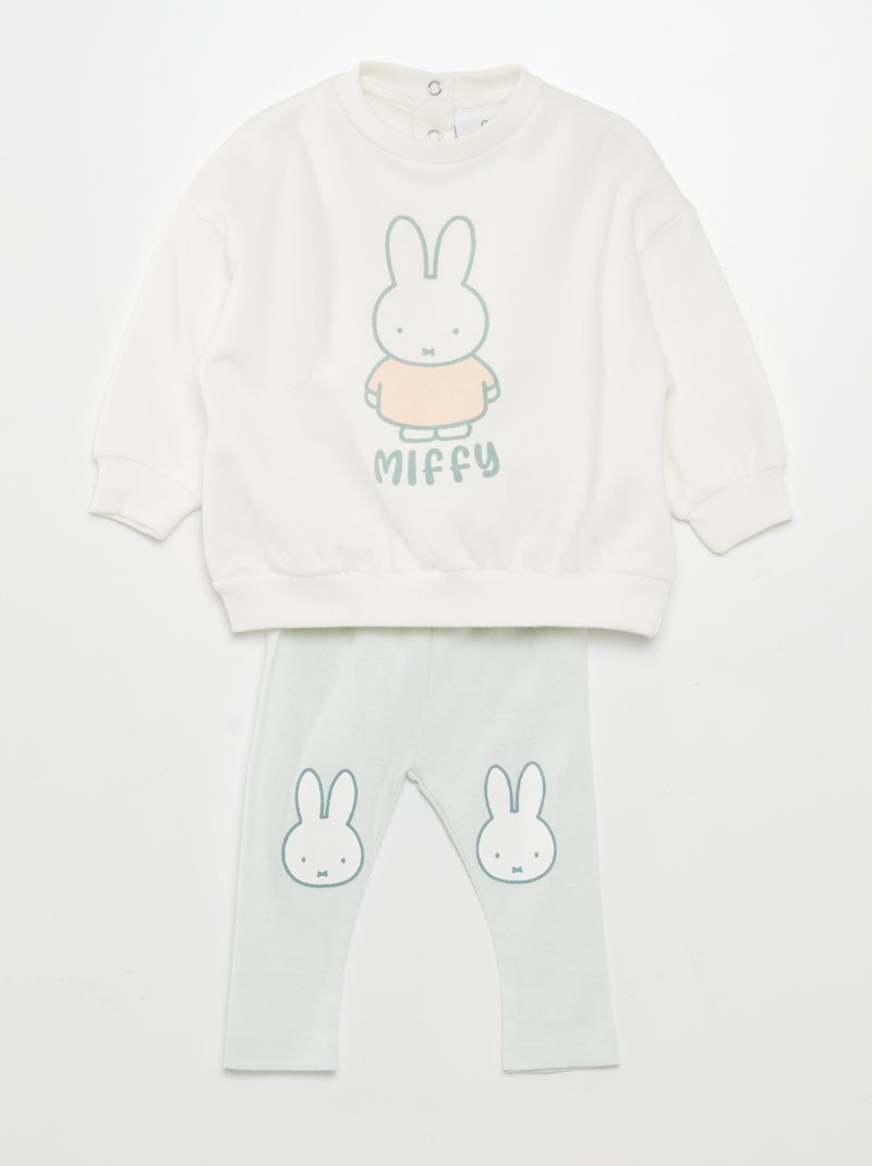 Conjunto sweatshirt 'coelho' + leggings  - 2 peças BRANCO - Kiabi