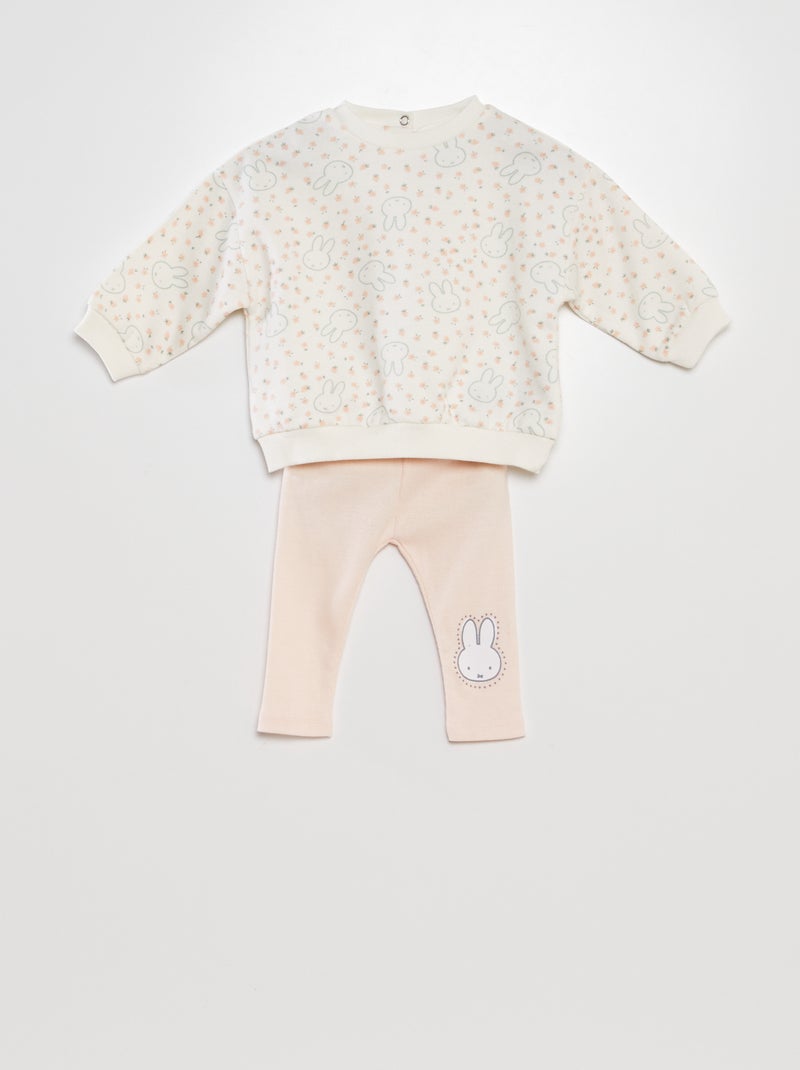 Conjunto sweatshirt 'coelho' + leggings  - 2 peças ROSA - Kiabi