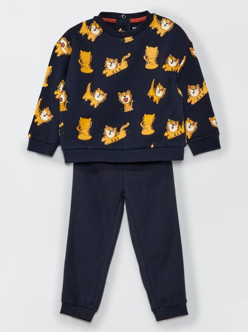 Conjunto sweatshirt e calças - Kiabi