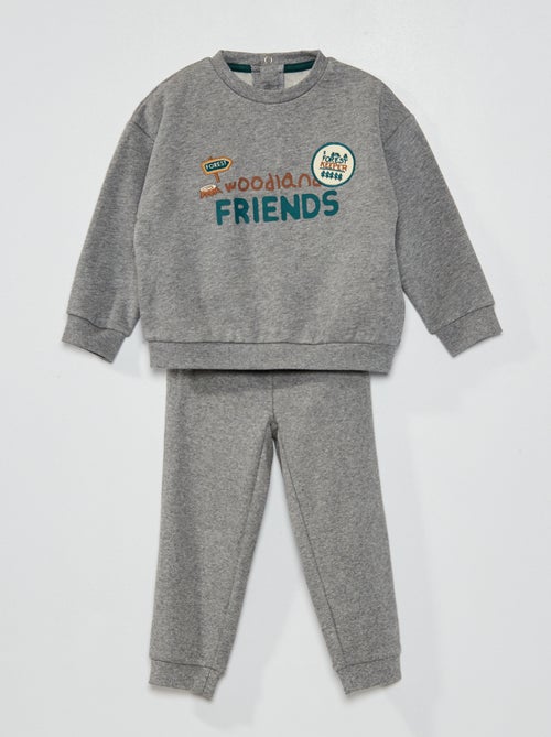 Conjunto sweatshirt e calças - Kiabi