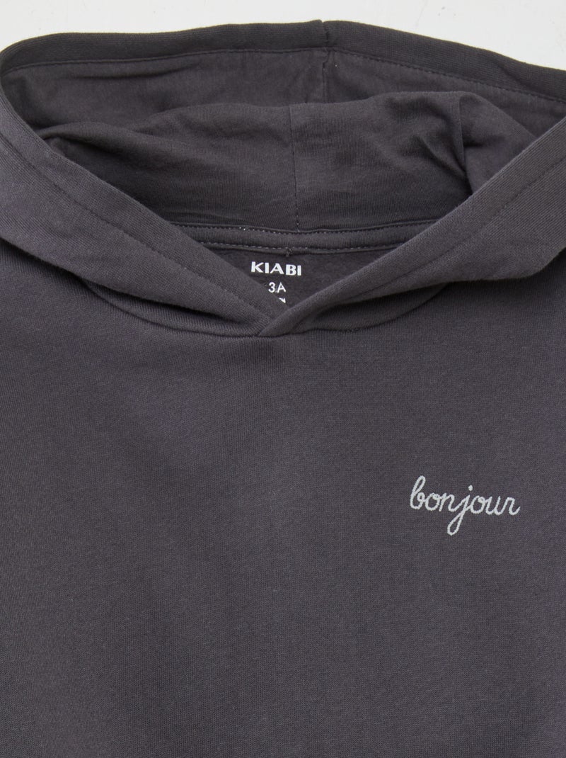 Conjunto sweatshirt e leggings caneladas - 2 peças CINZA - Kiabi