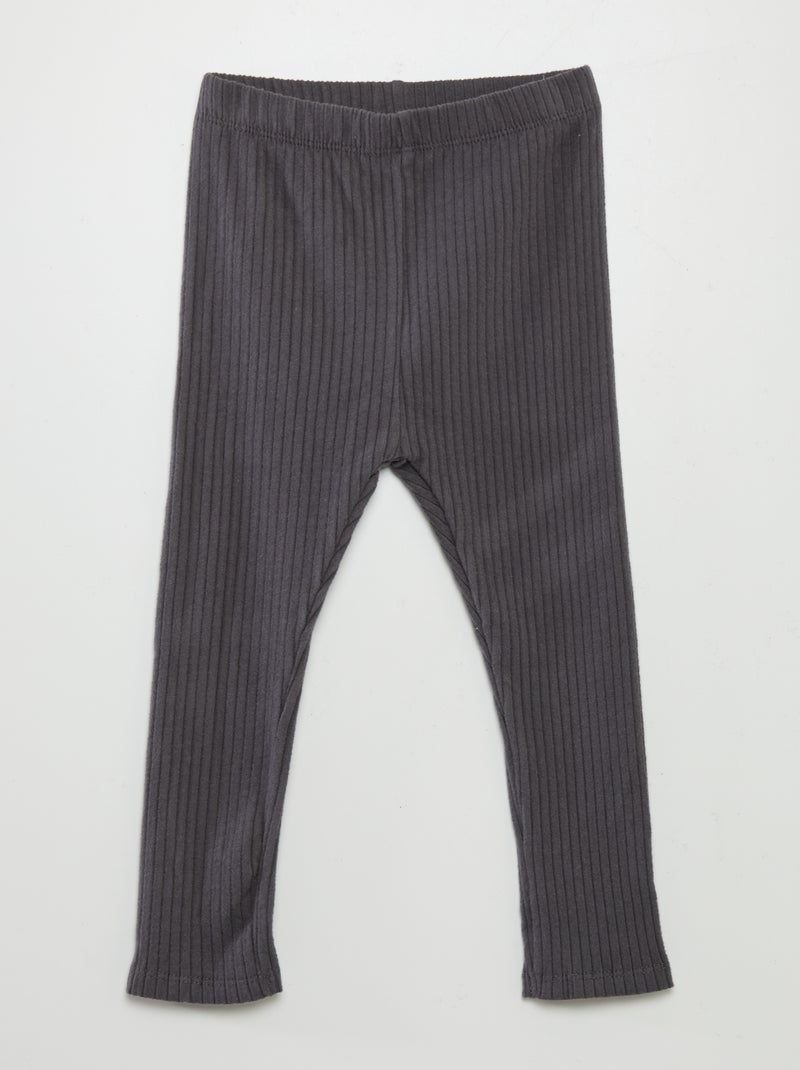 Conjunto sweatshirt e leggings caneladas - 2 peças CINZA - Kiabi