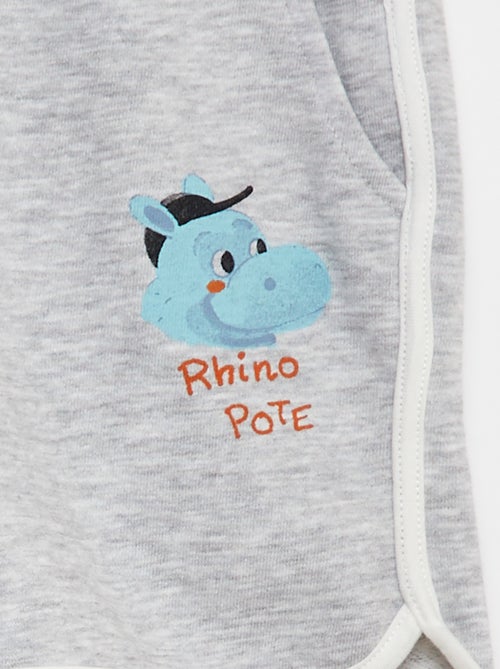 Conjunto sweatshirt em French Terry + calções - 2 peças - Kiabi