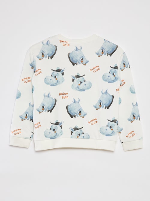 Conjunto sweatshirt em French Terry + calções - 2 peças - Kiabi