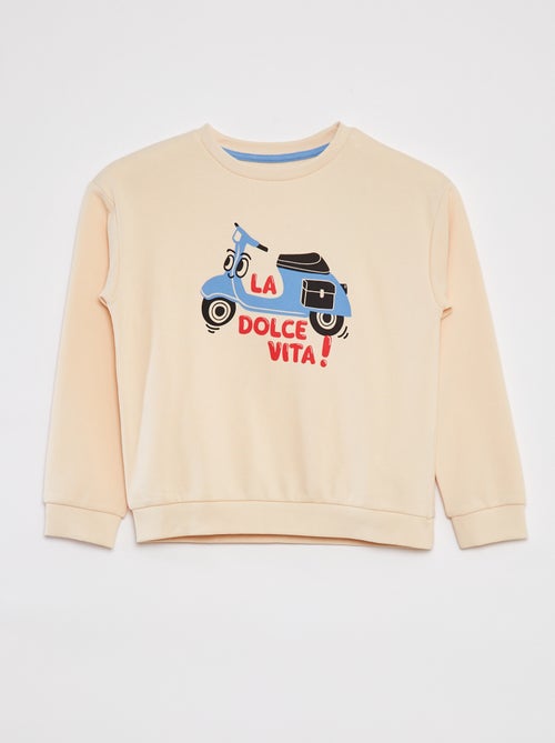 Conjunto sweatshirt em French Terry + calções - 2 peças - Kiabi