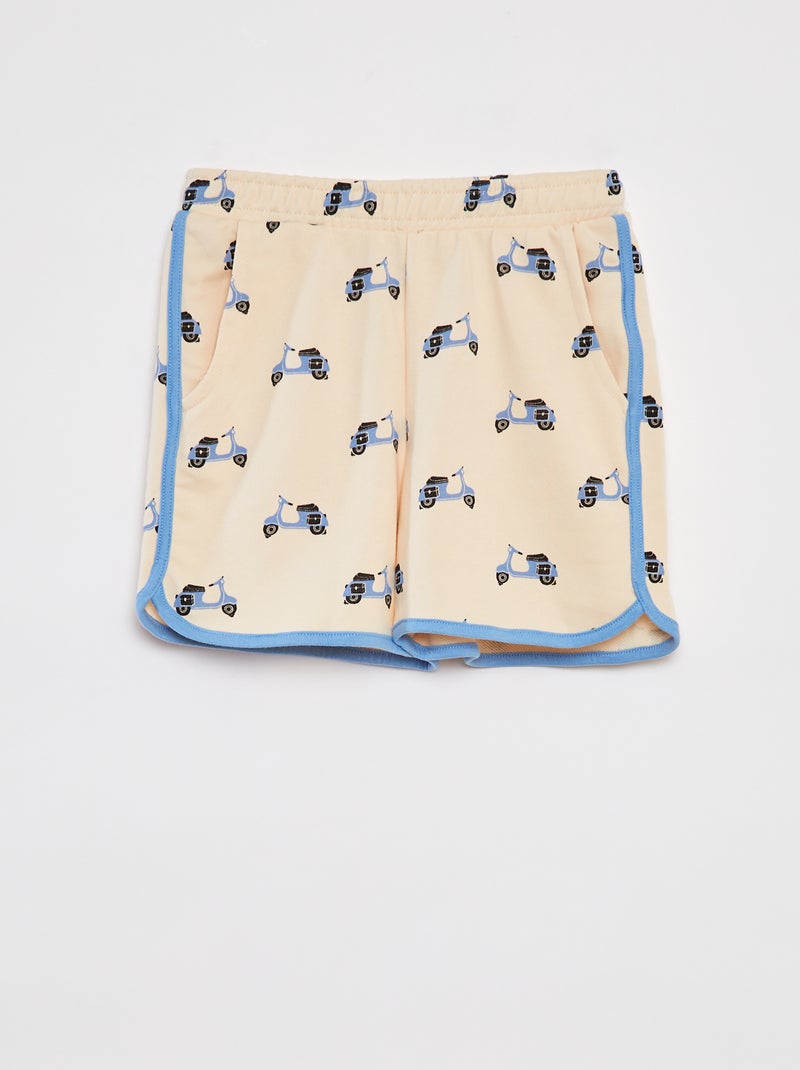 Conjunto sweatshirt em French Terry + calções - 2 peças BEGE - Kiabi