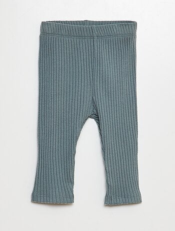 Conjunto sweatshirt em moletão + leggings nervuradas - 2 peças