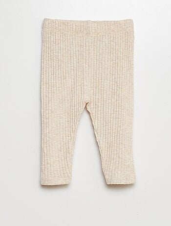 Conjunto sweatshirt em moletão + leggings nervuradas - 2 peças