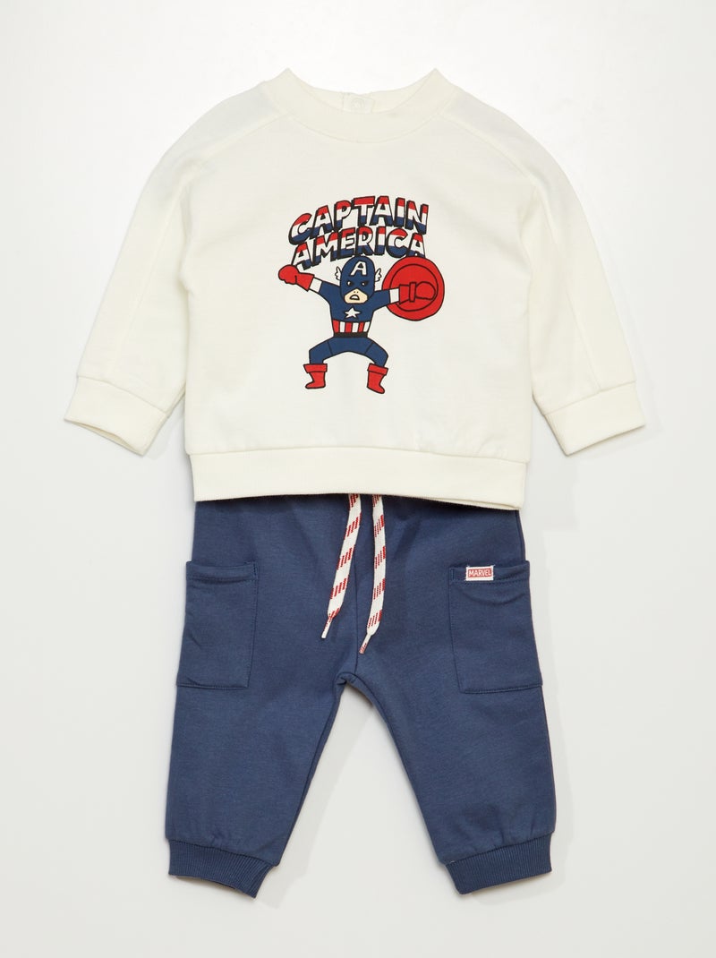Conjunto sweatshirt + fato de treino 'Vingadores' 'Marvel' - 2 peças BRANCO - Kiabi