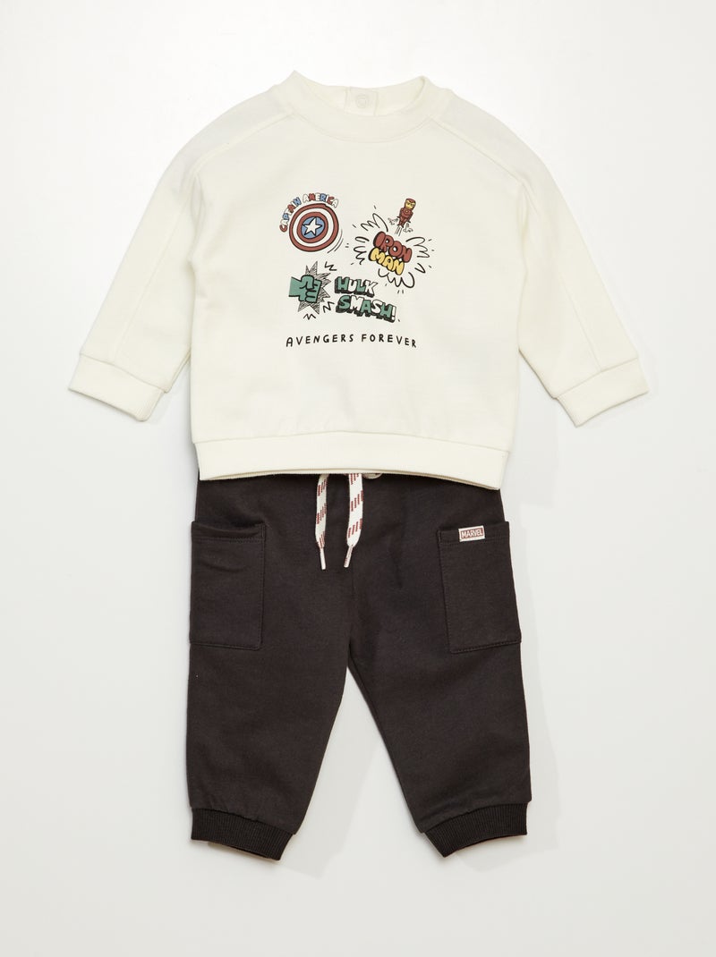 Conjunto sweatshirt + fato de treino 'Vingadores' 'Marvel' - 2 peças BRANCO - Kiabi