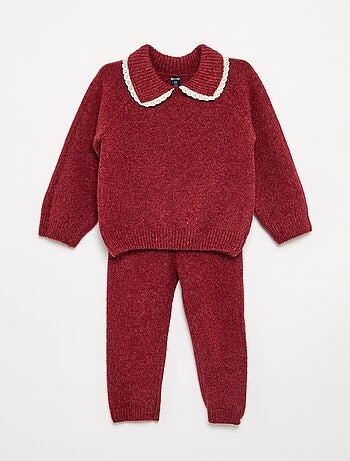Conjunto sweatshirt + legging em malha - 2 peças