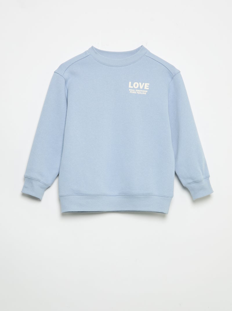 Conjunto sweatshirt + leggings - 2 peças Azul - Kiabi