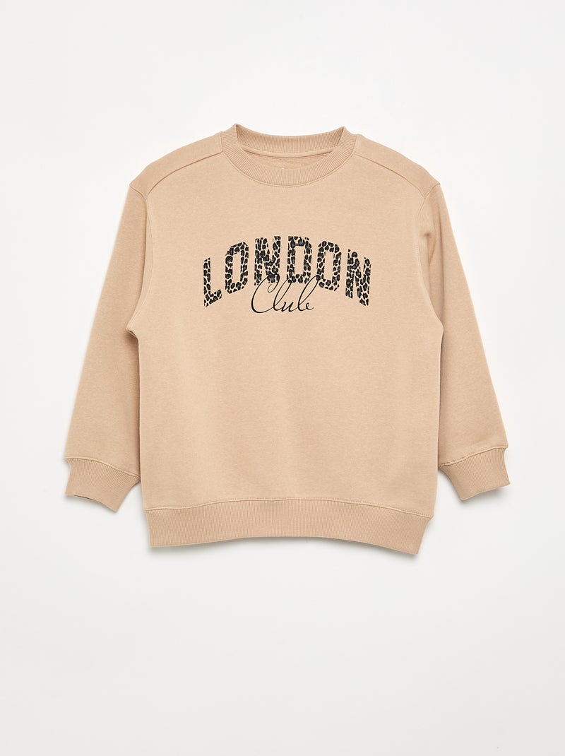 Conjunto sweatshirt + leggings - 2 peças Bege - Kiabi