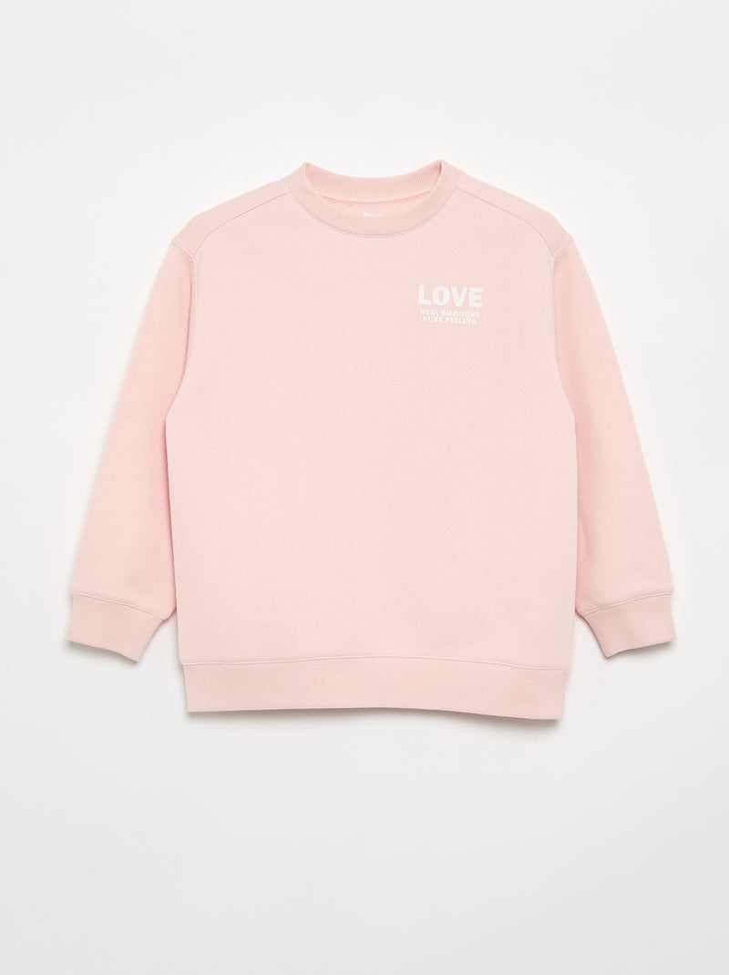 Conjunto sweatshirt + leggings - 2 peças Rosa - Kiabi