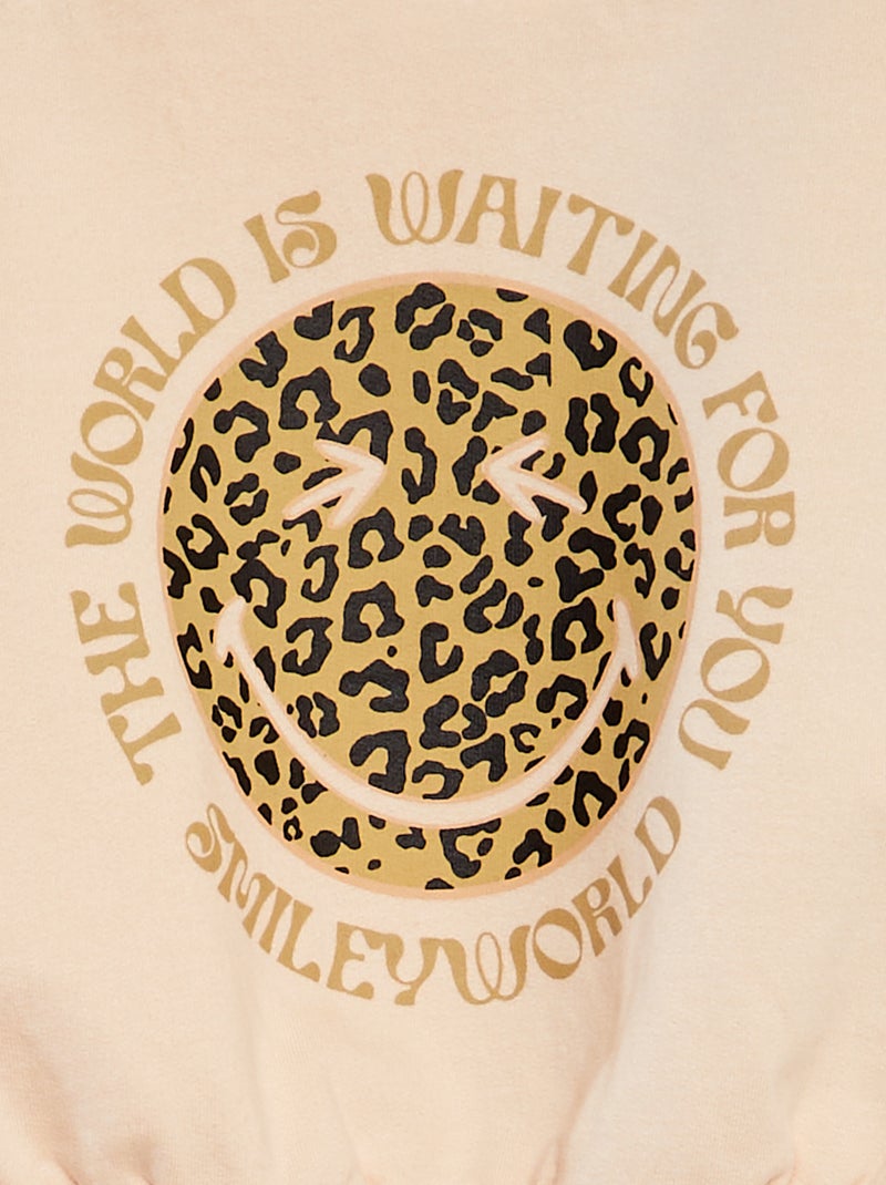 Conjunto sweatshirt + leggings - SmileyWorld BEGE - Kiabi