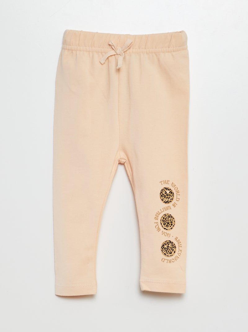 Conjunto sweatshirt + leggings - SmileyWorld BEGE - Kiabi