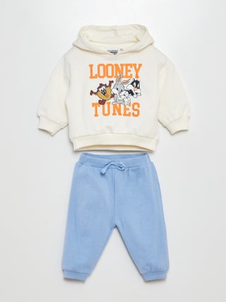 Conjunto sweatshirt + leggings caneladas  'Looney Toons' - 2 peças