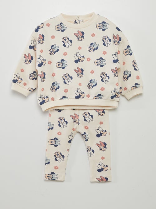 Conjunto sweatshirt + leggings com estampado 'Minnie' - Kiabi