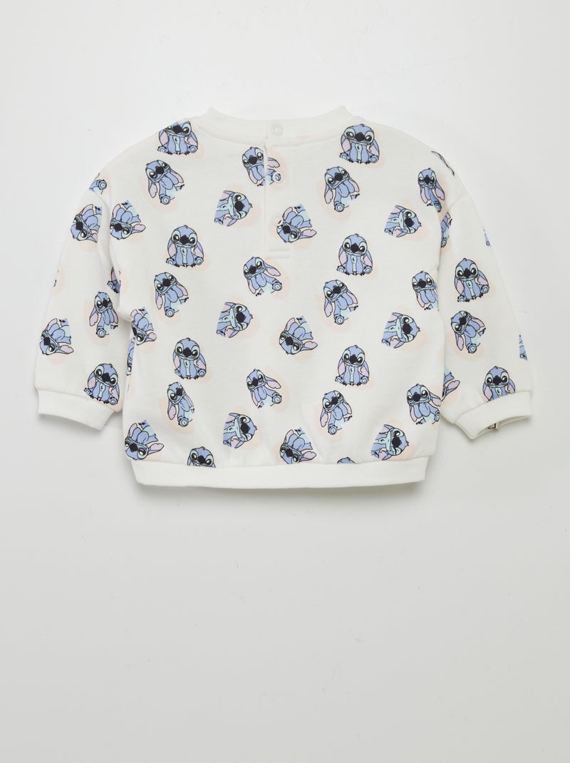 Conjunto sweatshirt + leggings com estampado 'Stitch' BRANCO - Kiabi