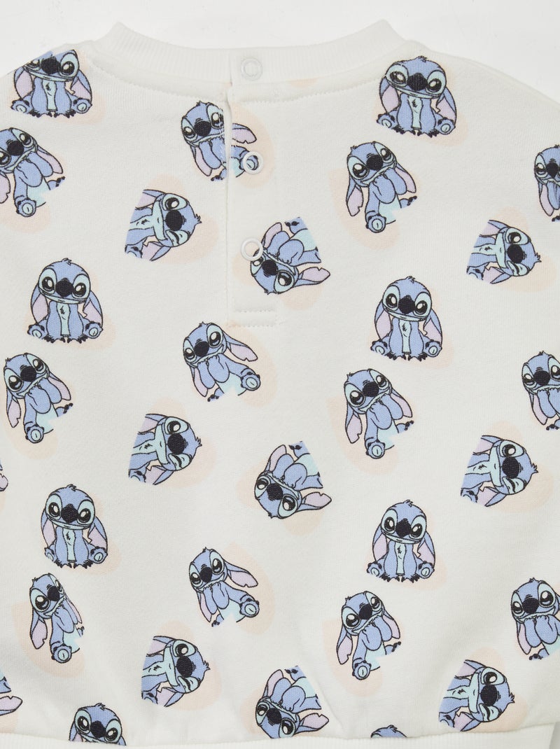 Conjunto sweatshirt + leggings com estampado 'Stitch' BRANCO - Kiabi