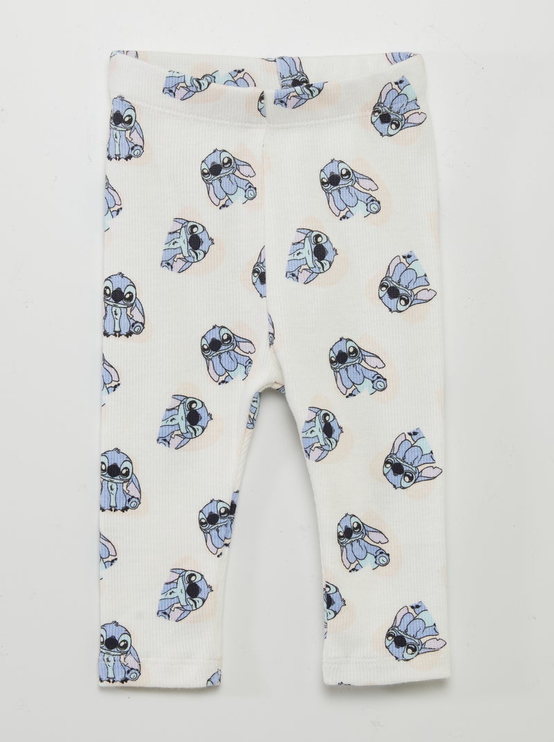 Conjunto sweatshirt + leggings com estampado 'Stitch' BRANCO - Kiabi