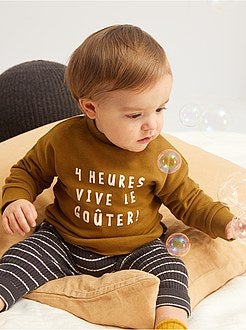 Conjunto sweatshirt + leggings em tricô - Kiabi