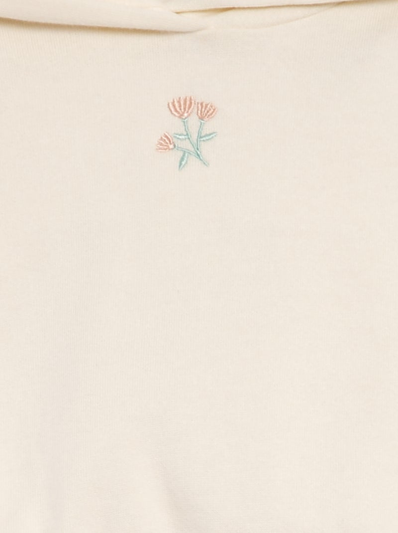 Conjunto sweatshirt + leggings gofradas - 2 peças BRANCO - Kiabi