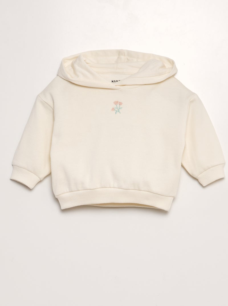 Conjunto sweatshirt + leggings gofradas - 2 peças BRANCO - Kiabi