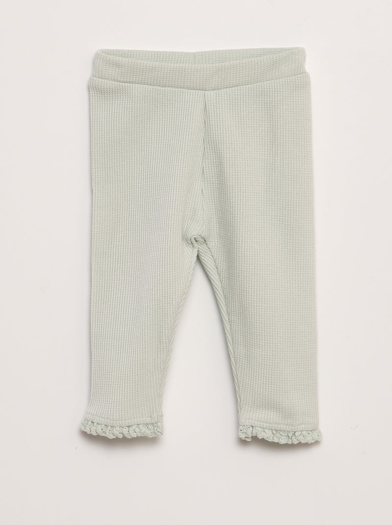 Conjunto sweatshirt + leggings gofradas - 2 peças BRANCO - Kiabi