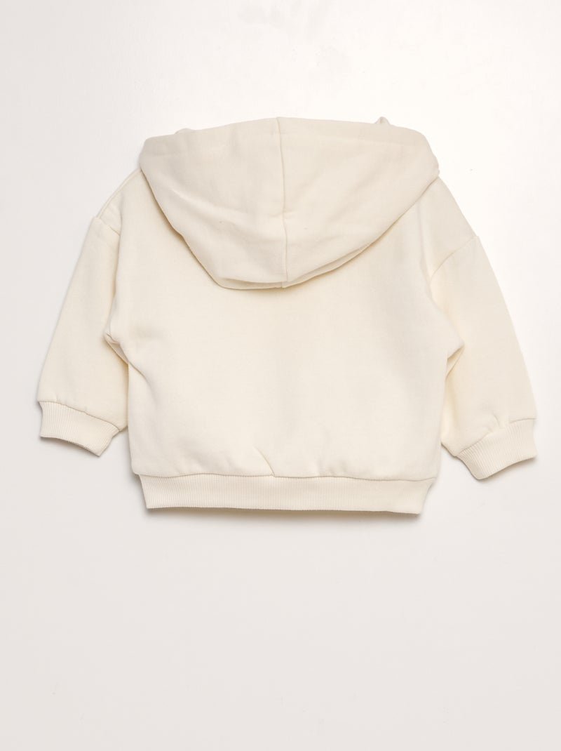 Conjunto sweatshirt + leggings gofradas - 2 peças BRANCO - Kiabi