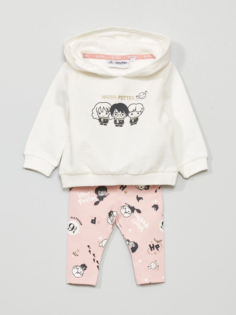 Conjunto sweatshirt + leggings 'Harry Potter' Branco - Kiabi