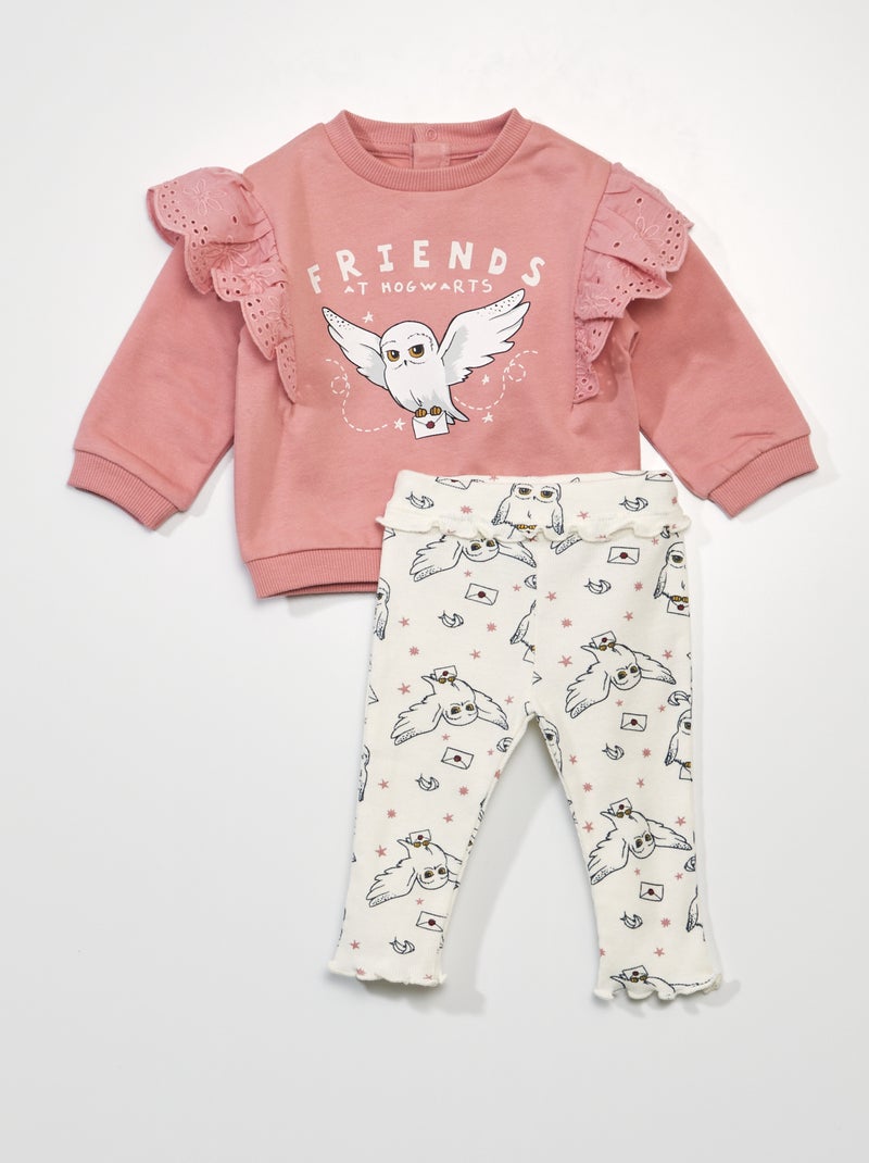 Conjunto sweatshirt + leggings 'Harry Potter' ROSA - Kiabi