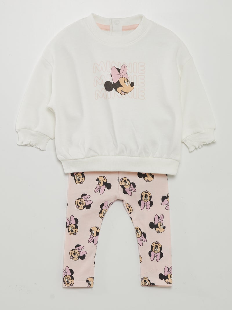 Conjunto sweatshirt + leggings 'Minnie' BRANCO - Kiabi