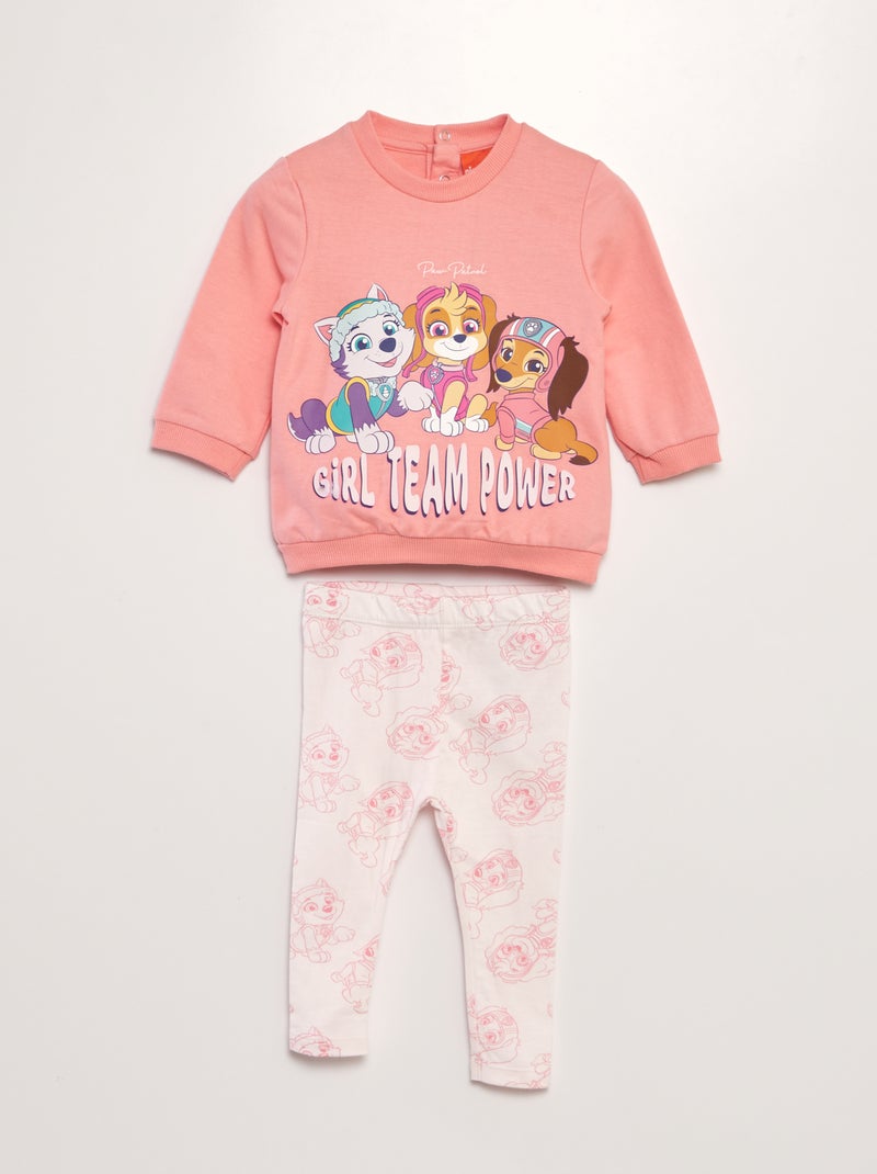 Conjunto sweatshirt + leggings 'Patrulha Pata' - 2 peças ROSA - Kiabi