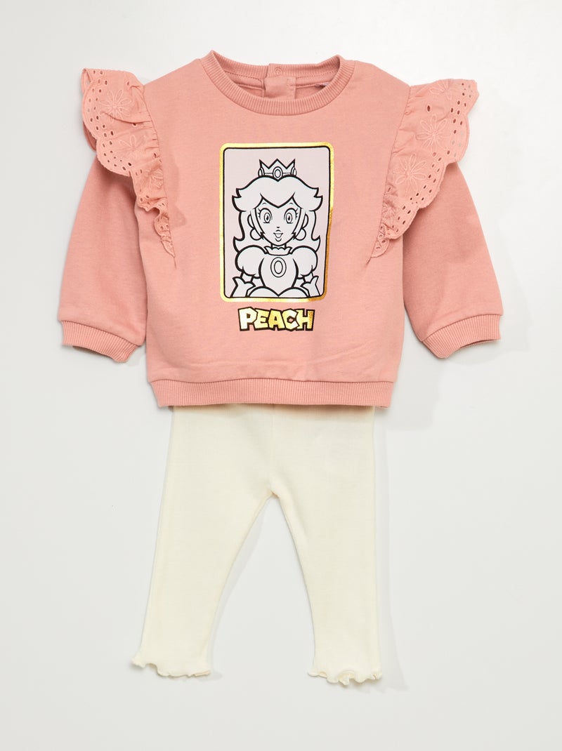Conjunto sweatshirt + leggings 'Peach' do 'Mario' ROSA - Kiabi