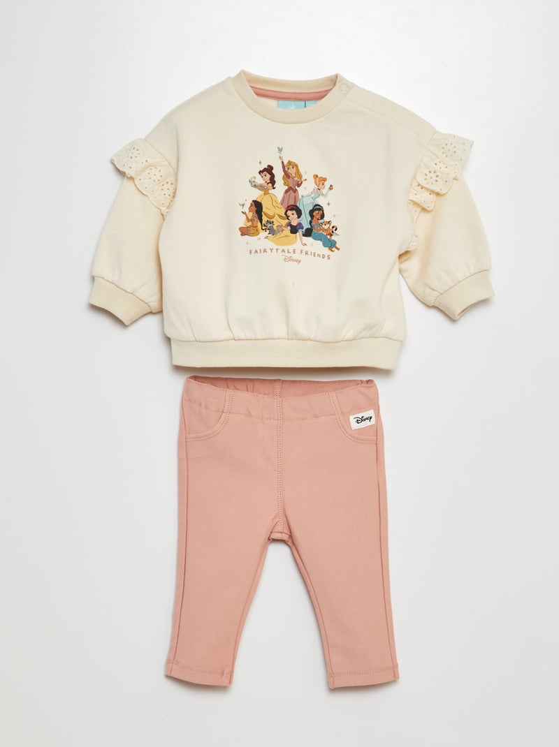 Conjunto sweatshirt + leggings Princesas 'Disney' 2 peças BRANCO - Kiabi