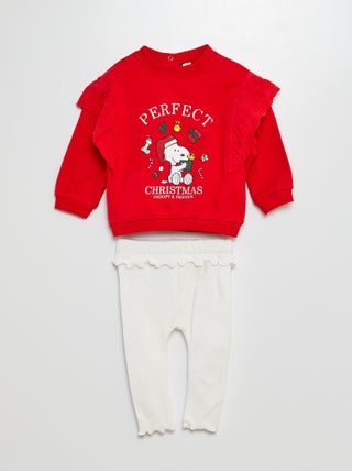 Conjunto sweatshirt + leggings 'Snoopy' - 2 peças