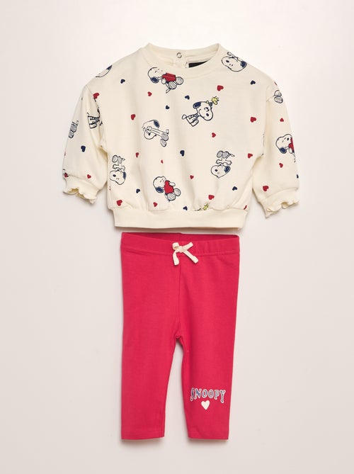 Conjunto sweatshirt + leggings 'Snoopy' - 2 peças - Kiabi